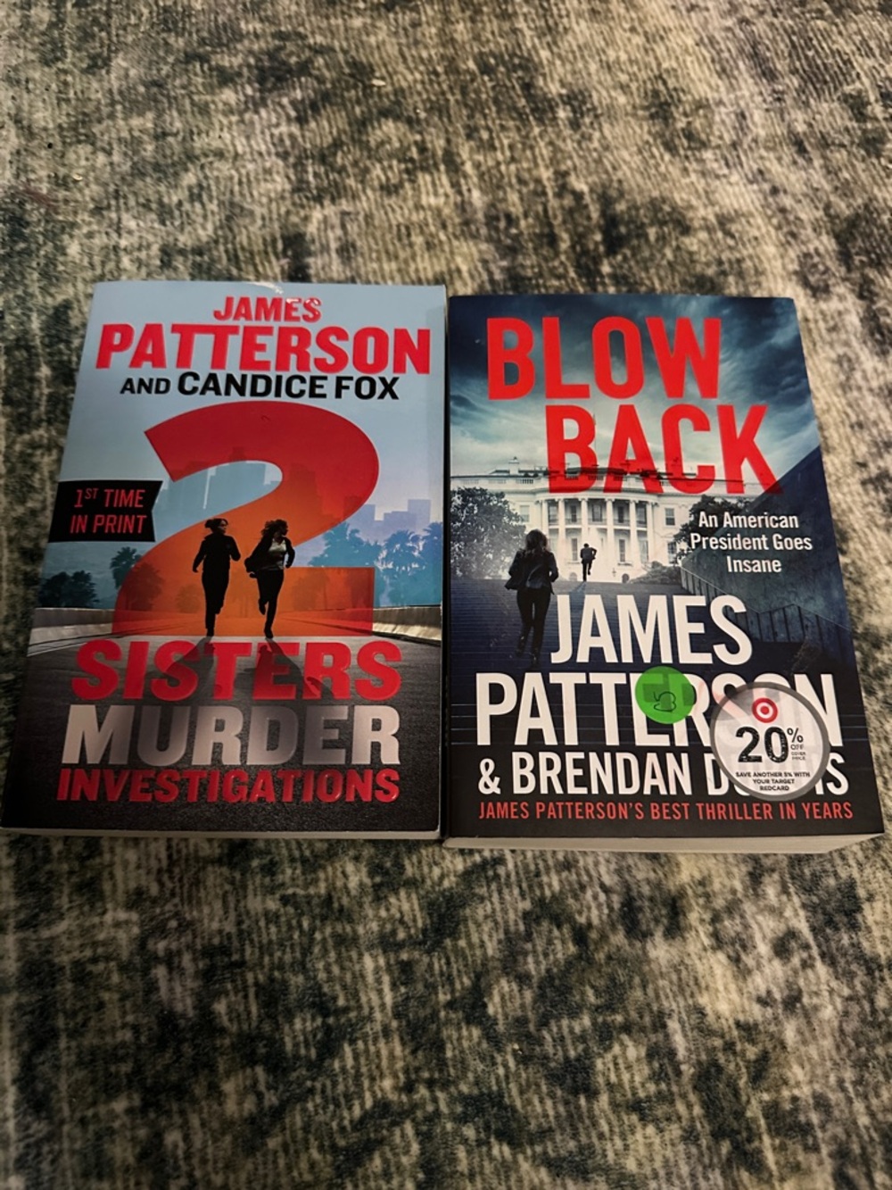 James Patterson Two-Book Thriller Set - Blue and Red Covers